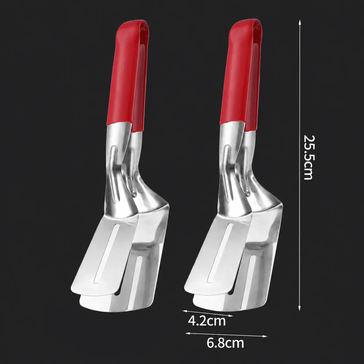 π³ 2-in-1 Stainless Steel Spatula Tongs β Grip, Flip & Serve