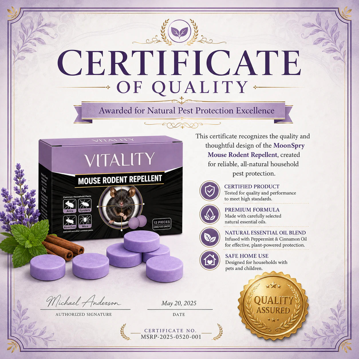 🔥50% Off Limited Time ⏳🔥All-Natural Peppermint & Cinnamon Pest