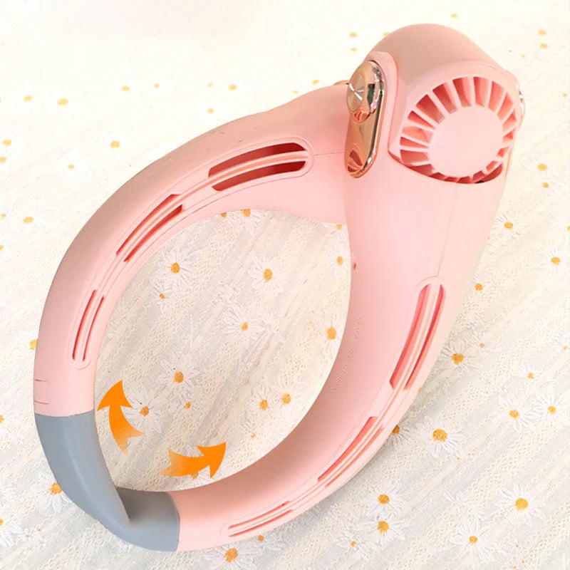 2026 Upgraded Neck Cooling Fan – Ultra-Quiet 360° Adjustable Hands-Free Wearable Fan