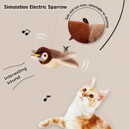 🐾Flying Bird Cat Toy – Touch-Activated, Squeaky & Catnip-Infused✨