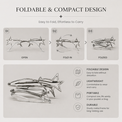 2026 Latest Trend Foldable Fashion Glasses.