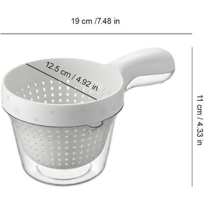 🔥TODAY ONLY: Exclusive Offer!!!👑High-Gloss Transparent Shell,2-in-1 Strainer Serving Bowl