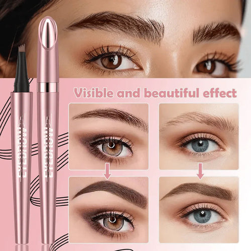 🔥 [ BUY 1 GET 1 FREE ] ✨ 3D Microblading Eyebrow Pencil - Waterproof 4-Prong Tip! (50,000+ Sold)