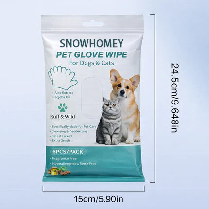 SNOWHOMEY®Hypoallergenic Pet Cleaning Glove Wipes (Unscented)