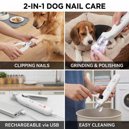 Pro LED Silent Dog Nail Grinder - No Pain, No Stress
