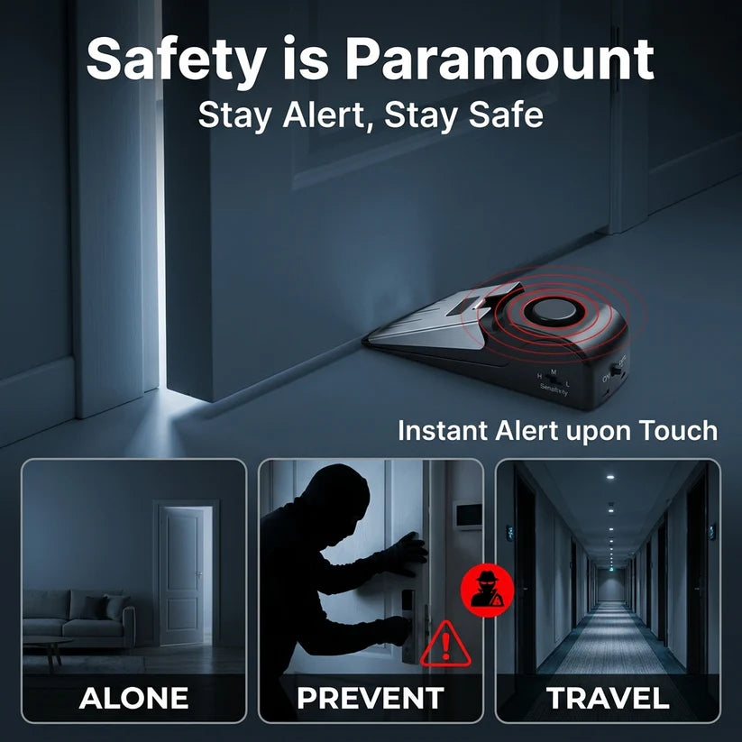 🔥Limited time special offer, Buy 1 Get 1 Free🔥120dB Portable Door Stop Alarm for Home, Hotel & Travel