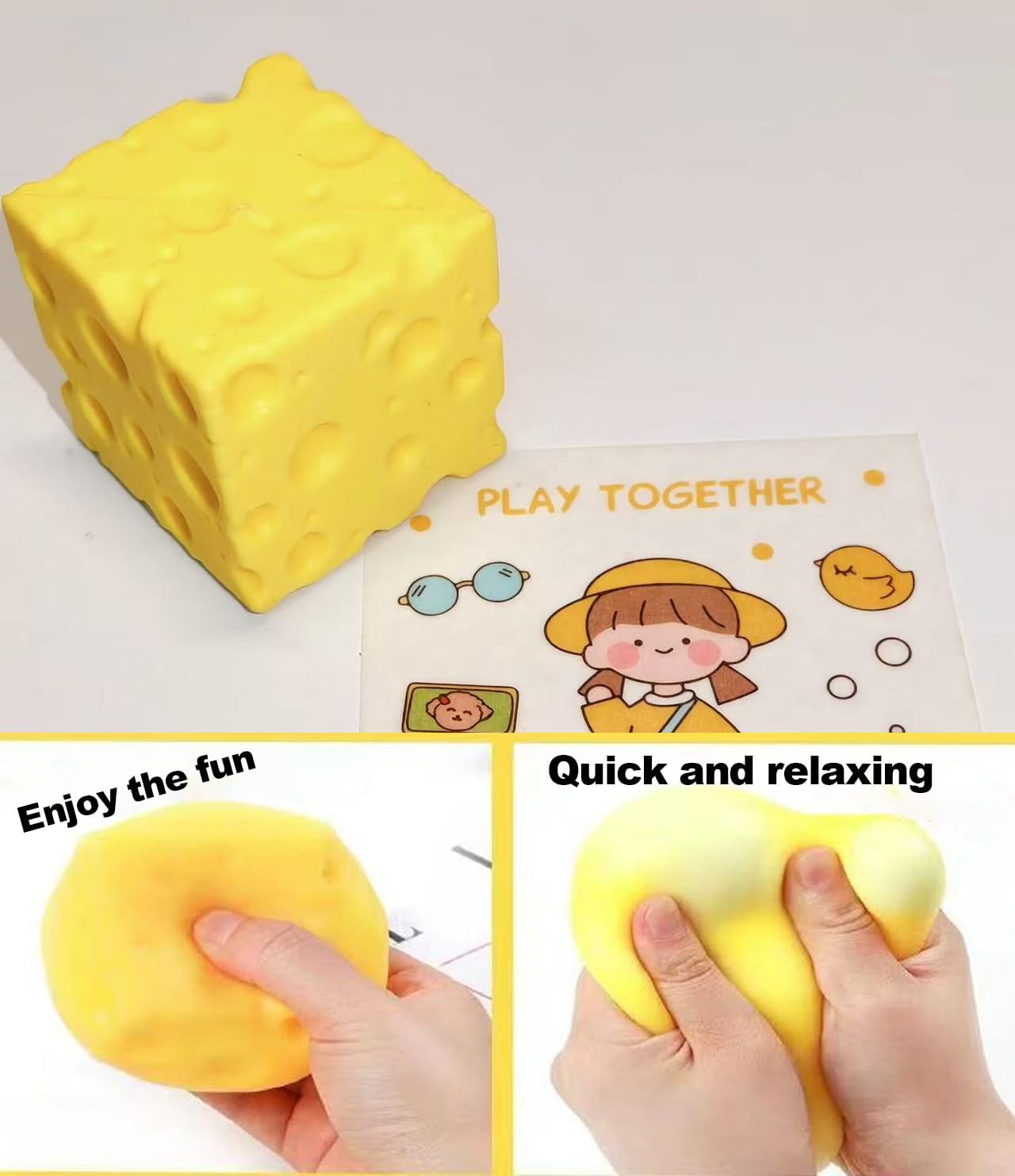 Squeeze the Stress Away. Feel the Cheese