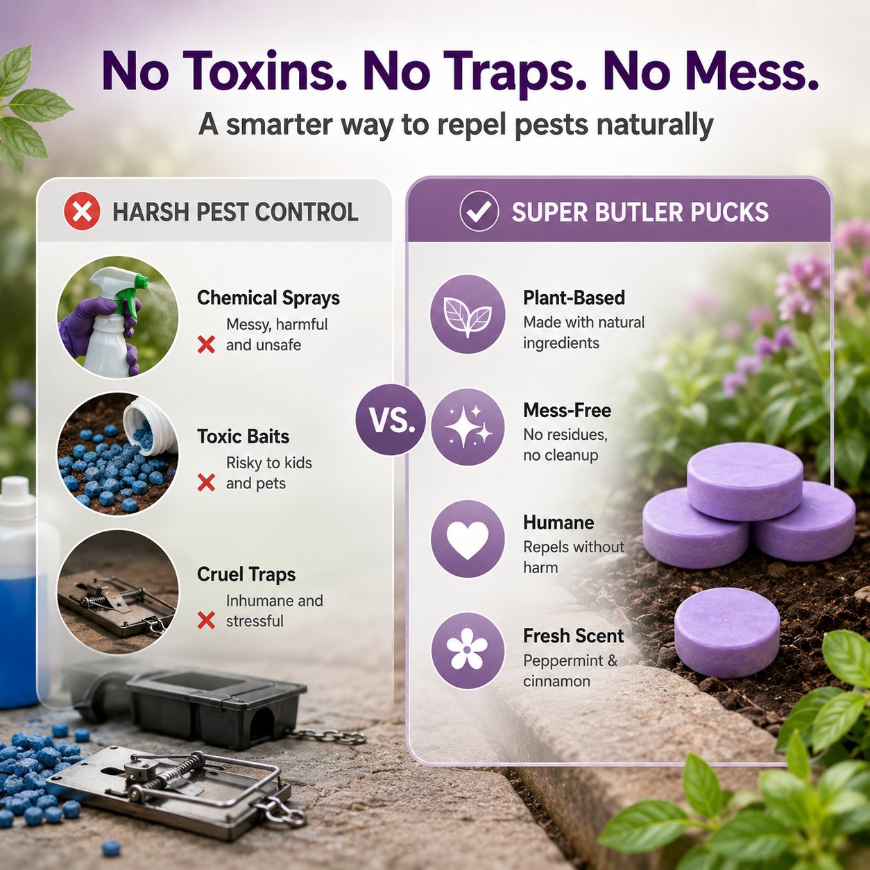 🔥50% Off Limited Time ⏳🔥All-Natural Peppermint & Cinnamon Pest & Rodent Repellent Pucks