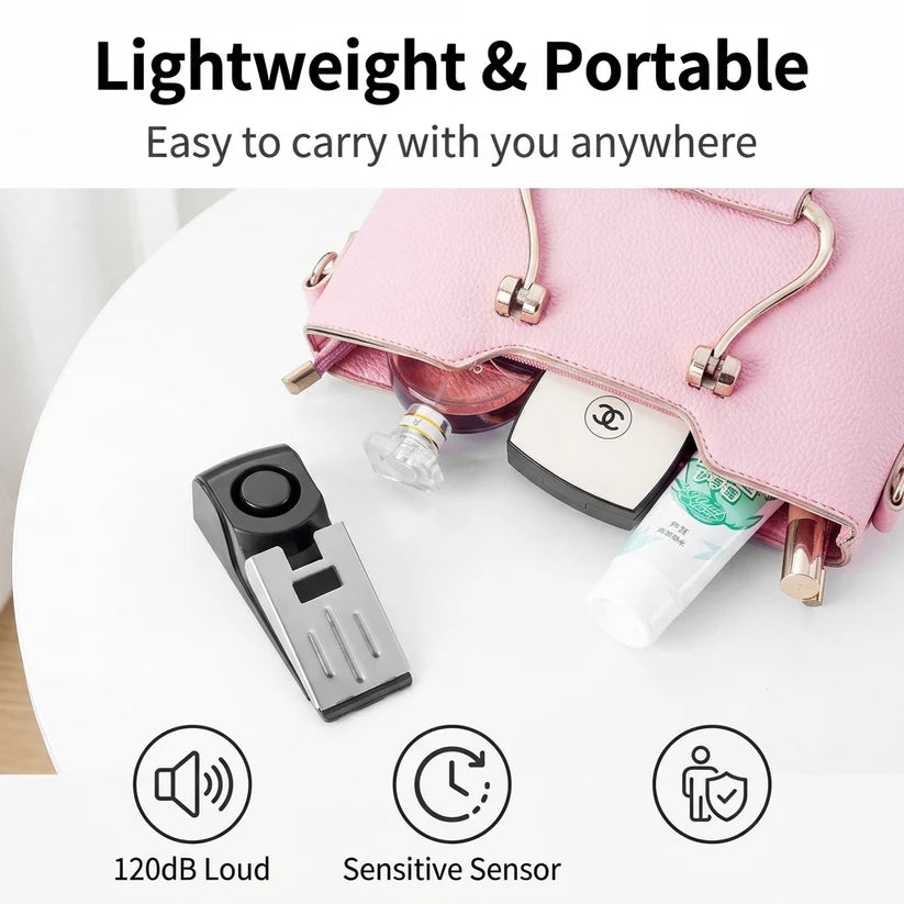 🔥Limited time special offer, Buy 1 Get 1 Free🔥120dB Portable Door Stop Alarm for Home, Hotel & Travel