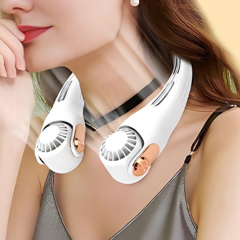 2026 Upgraded Neck Cooling Fan – Ultra-Quiet 360° Adjustable Hands-Free Wearable Fan