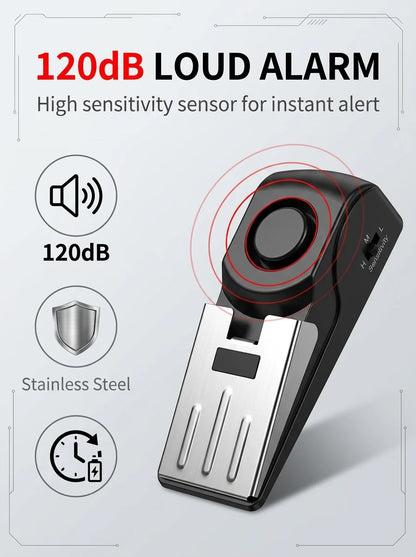 🔥Limited time special offer, Buy 1 Get 1 Free🔥120dB Portable Door Stop Alarm for Home, Hotel & Travel