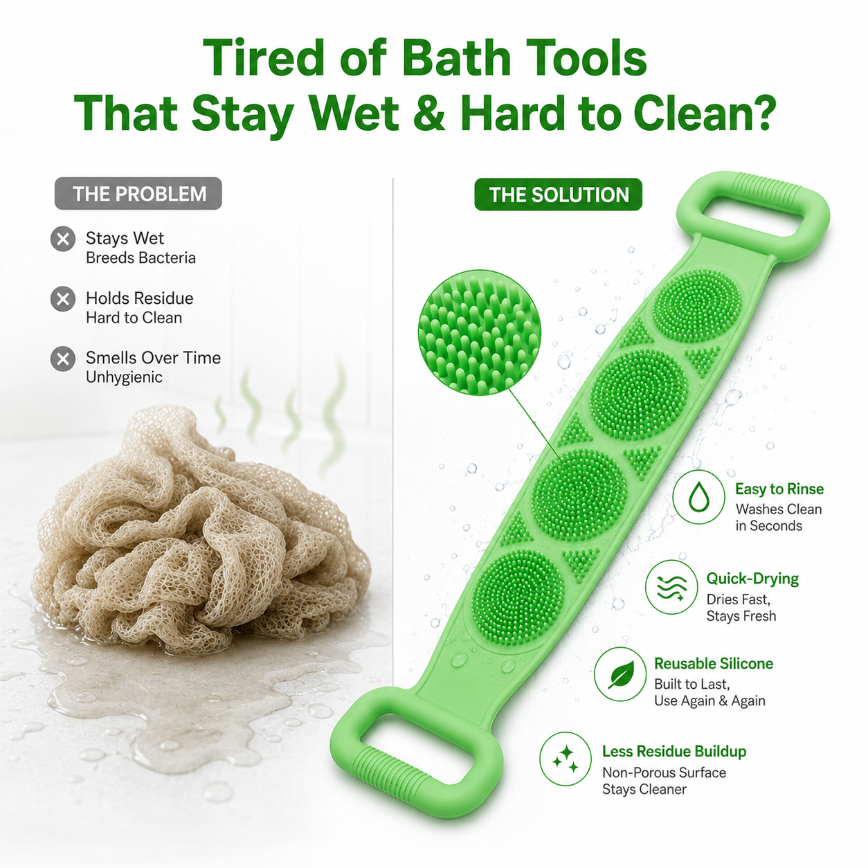 🔥Buy One Get One Free 🎁 Brand New Silicone Back Scrubber
