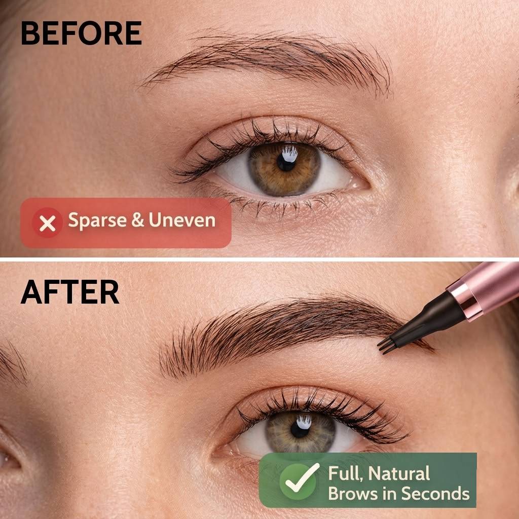 🔥 [ BUY 1 GET 1 FREE ] ✨ 3D Microblading Eyebrow Pencil - Waterproof 4-Prong Tip! (50,000+ Sold)