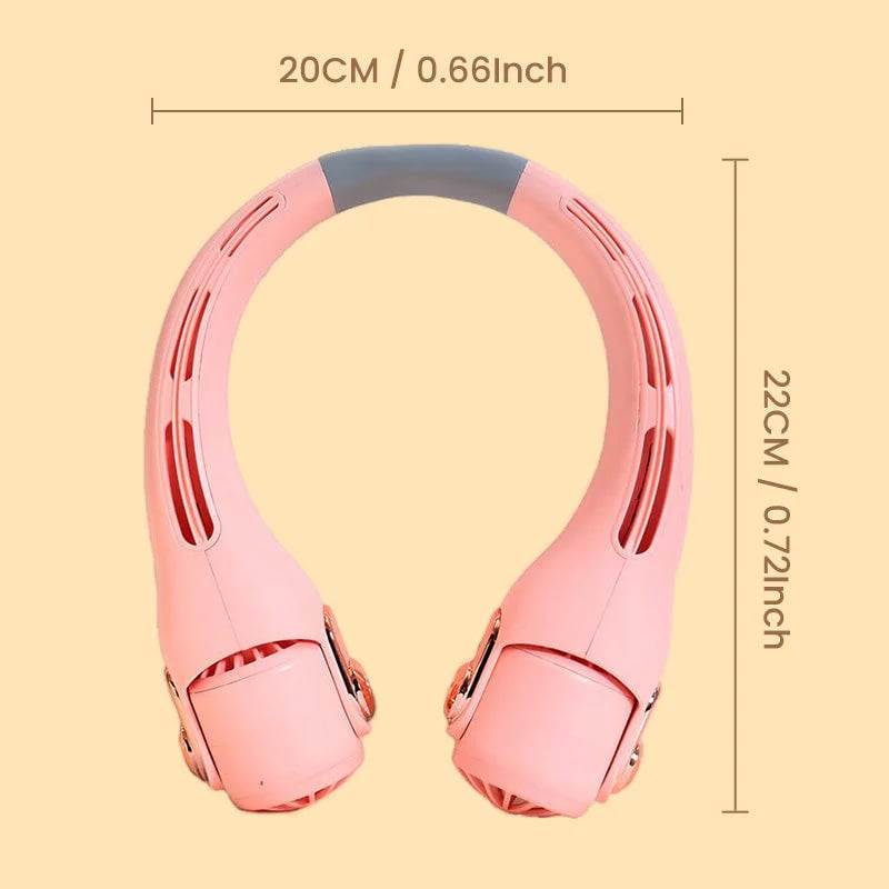 2026 Upgraded Neck Cooling Fan – Ultra-Quiet 360° Adjustable Hands-Free Wearable Fan