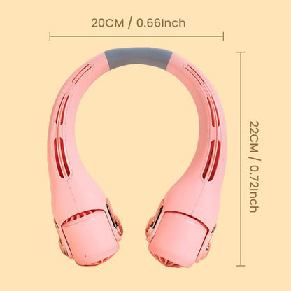 2026 Upgraded Neck Cooling Fan – Ultra-Quiet 360° Adjustable Hands-Free Wearable Fan