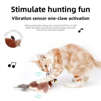 🐾Flying Bird Cat Toy – Touch-Activated, Squeaky & Catnip-Infused✨