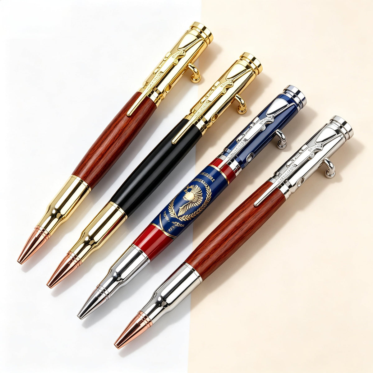 🖊 Bolt Action Wooden Bullet Pen | Crafted From Real Wood & Bullet Casing