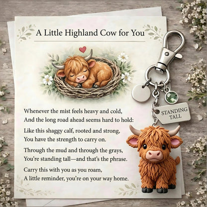 🐮A Little Highland Cow For You Keychain: Your Daily