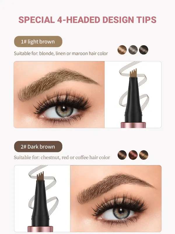 🔥 [ BUY 1 GET 1 FREE ] ✨ 3D Microblading Eyebrow Pencil - Waterproof 4-Prong Tip! (50,000+ Sold)