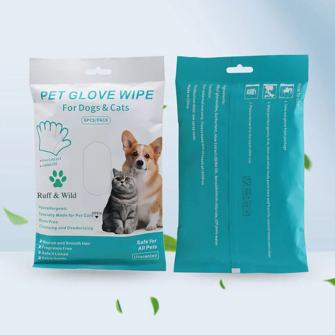 SNOWHOMEY®Hypoallergenic Pet Cleaning Glove Wipes (Unscented)