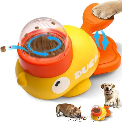 Pawsome Feeder Duck Design Pet Food Dispenser
