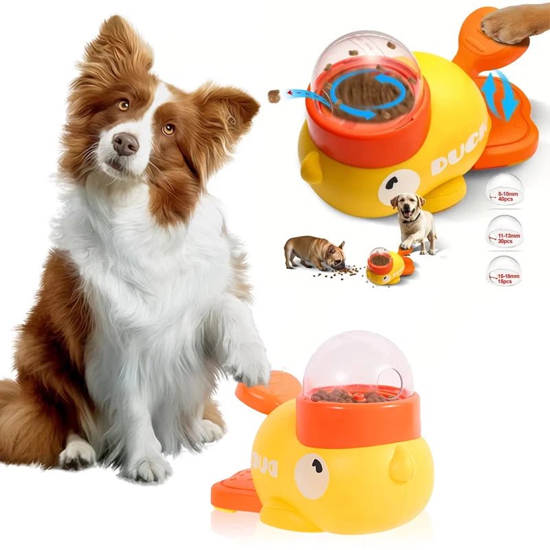 Pawsome Feeder Duck Design Pet Food Dispenser