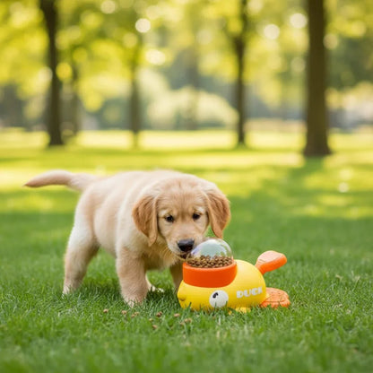 Pawsome Feeder Duck Design Pet Food Dispenser